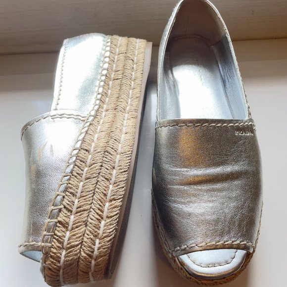 Prada Leather Espadrilles TRENDING PRADA Leather Espadrilles Size: 9 | IT 39 - Picture 3 of 8